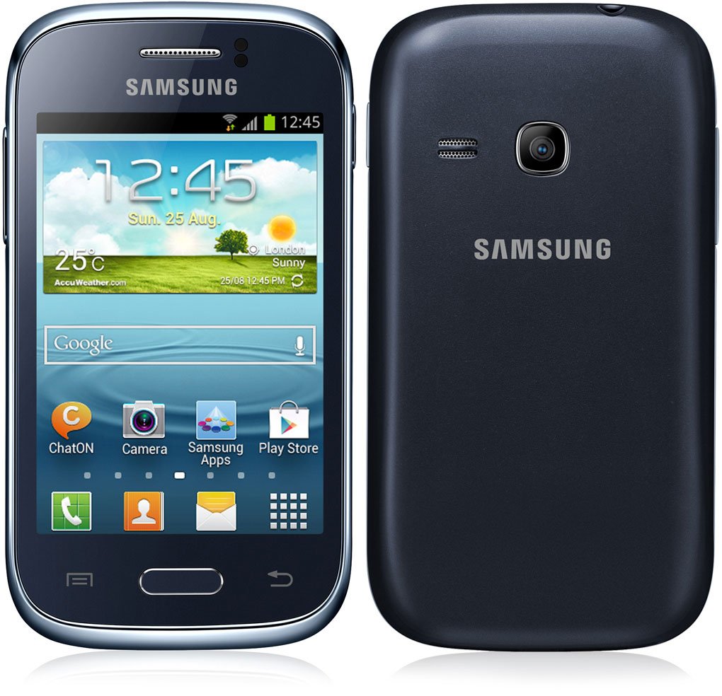 Nuevo Samsung Galaxy Young S6310 Frontal Pantalla Táctil Digitalizador Adhesivo Azul Blanco 